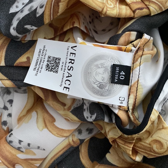 VERSACE Baroque Silk Shirt Dress - Picture 5 of 5